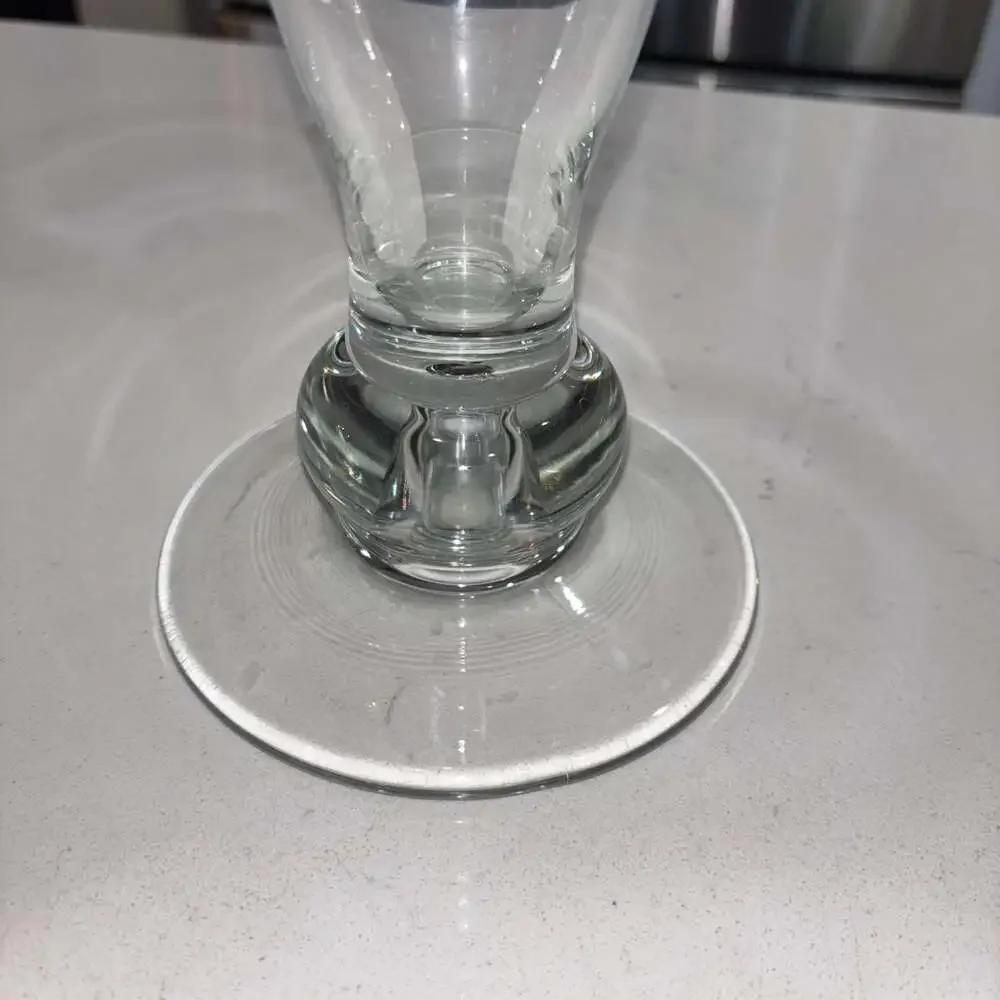 Clear Glass Trumpet Vase/Candle Holder Taper Pillar Candlestick
